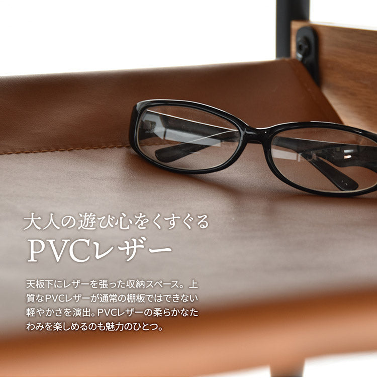 レザー棚付きセンターテーブル 幅75cm 正方形 PVCレザー ブラックフレーム 防水 ローテーブル おしゃれ センターテーブル テーブル ローテーブル センターテーブル francis(代引不可)