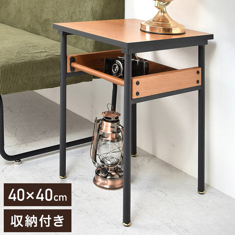 レザー棚付きサイドテーブル  正方形 PVCレザー ブラックフレーム ナイトテーブル ベッドサイド ローテーブル おしゃれ センターテーブル 木製 テーブル ローテーブル センターテーブル(代引不可)