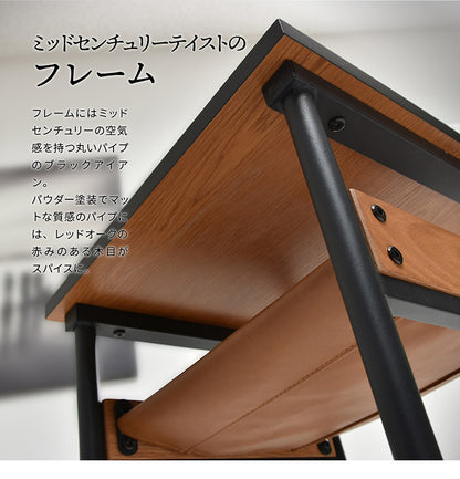 レザー棚付きサイドテーブル  正方形 PVCレザー ブラックフレーム ナイトテーブル ベッドサイド ローテーブル おしゃれ センターテーブル 木製 テーブル ローテーブル センターテーブル(代引不可)