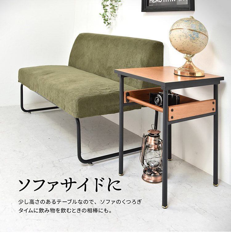 レザー棚付きサイドテーブル  正方形 PVCレザー ブラックフレーム ナイトテーブル ベッドサイド ローテーブル おしゃれ センターテーブル 木製 テーブル ローテーブル センターテーブル(代引不可)