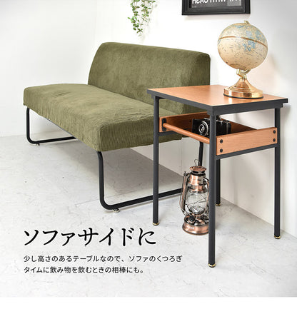 レザー棚付きサイドテーブル  正方形 PVCレザー ブラックフレーム ナイトテーブル ベッドサイド ローテーブル おしゃれ センターテーブル 木製 テーブル ローテーブル センターテーブル(代引不可)