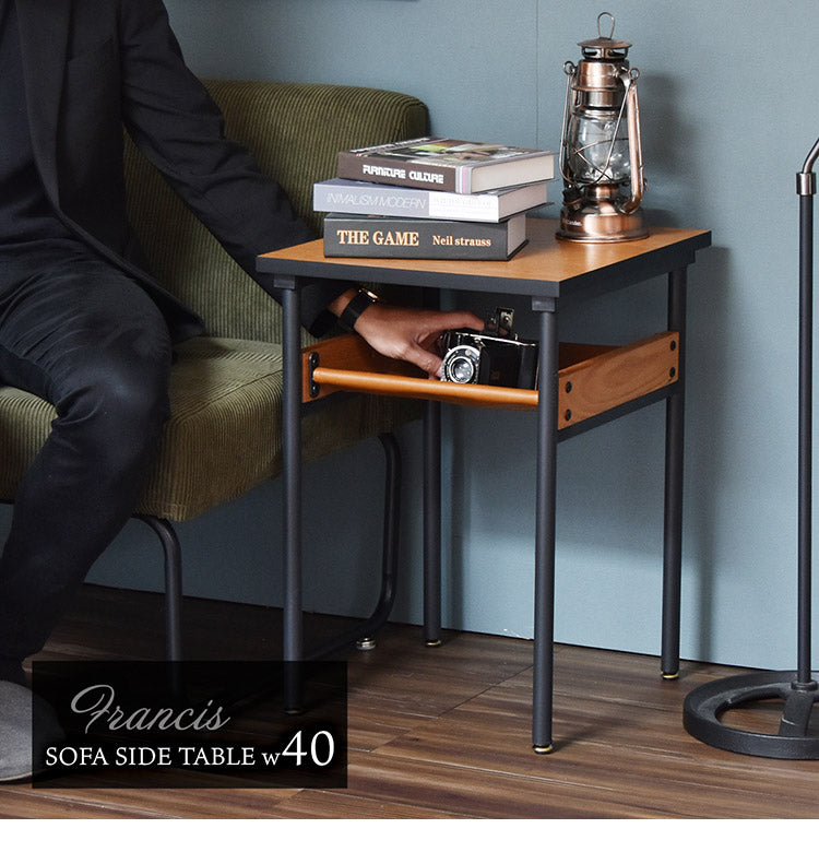 レザー棚付きサイドテーブル  正方形 PVCレザー ブラックフレーム ナイトテーブル ベッドサイド ローテーブル おしゃれ センターテーブル 木製 テーブル ローテーブル センターテーブル(代引不可)