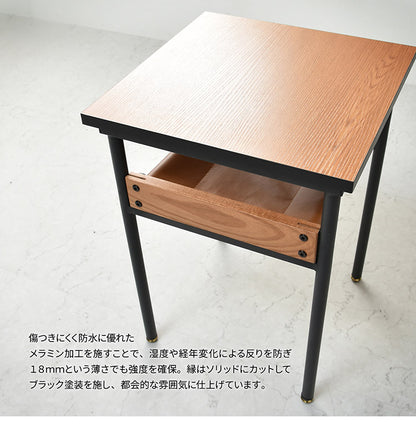 レザー棚付きサイドテーブル  正方形 PVCレザー ブラックフレーム ナイトテーブル ベッドサイド ローテーブル おしゃれ センターテーブル 木製 テーブル ローテーブル センターテーブル(代引不可)