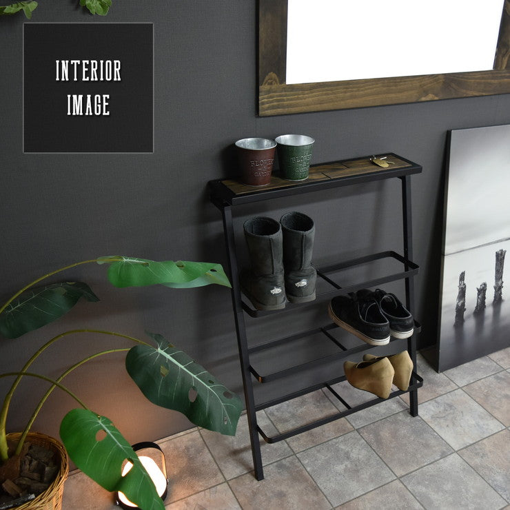 シューズラック ラック 3段 4段 靴収納 靴立て 滑り止め付き 靴箱 スタイリッシュ スニーカー ブーツ 革靴 スニーカー収納 GRANT(代引不可)