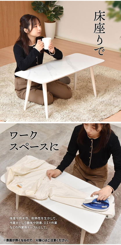 テーブル センターテーブル セラミック 大理石柄 すっきり脚タイプ ローテーブル おしゃれ 幅90 リビングテーブル セラミックテーブル 高級感 石目調 グレー ホワイト リビング キズに強い(代引不可)