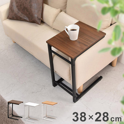 サイドテーブル おしゃれ キャスター 北欧 ウォルナット 北欧 木 シンプル コの字 機能性 耐久性(代引不可)