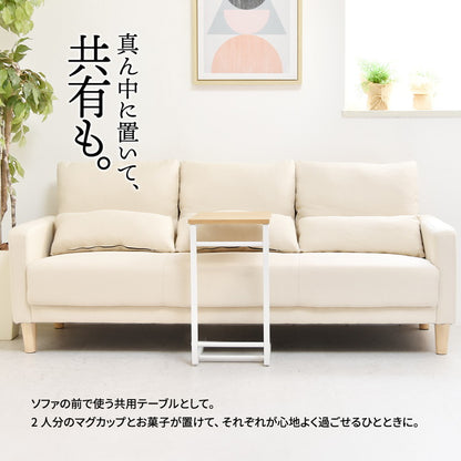 サイドテーブル おしゃれ キャスター 北欧 ウォルナット 北欧 木 シンプル コの字 機能性 耐久性(代引不可)