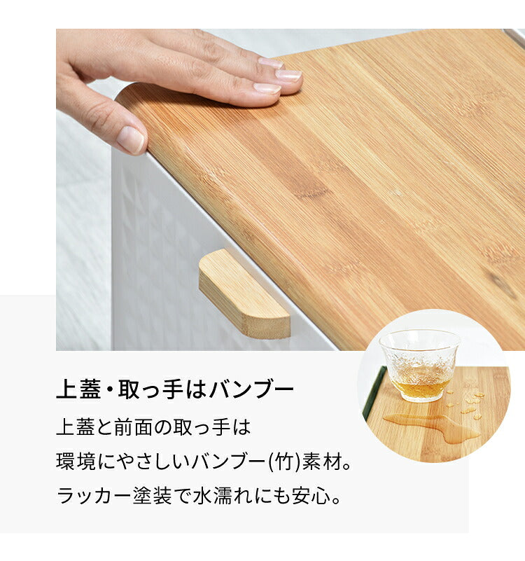 ブレッドケース パンケース 収納 幅35.5 奥行23.5 木製 竹 北欧 おしゃれ キッチン収納 食パンケース ストッカー カウンター上収納 スパイスラック 調味料ラック ラック バンブー 食器棚 卓上 完成品(代引不可)