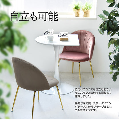 ハーフラウンドテーブル 60cm【ホワイト】 W600×D600×H730mm  半円テーブル チューリップコーヒーテーブル カフェテーブル ラウンドテーブル カマボコ型テーブル カフェ ダイニングテーブル(代引不可)