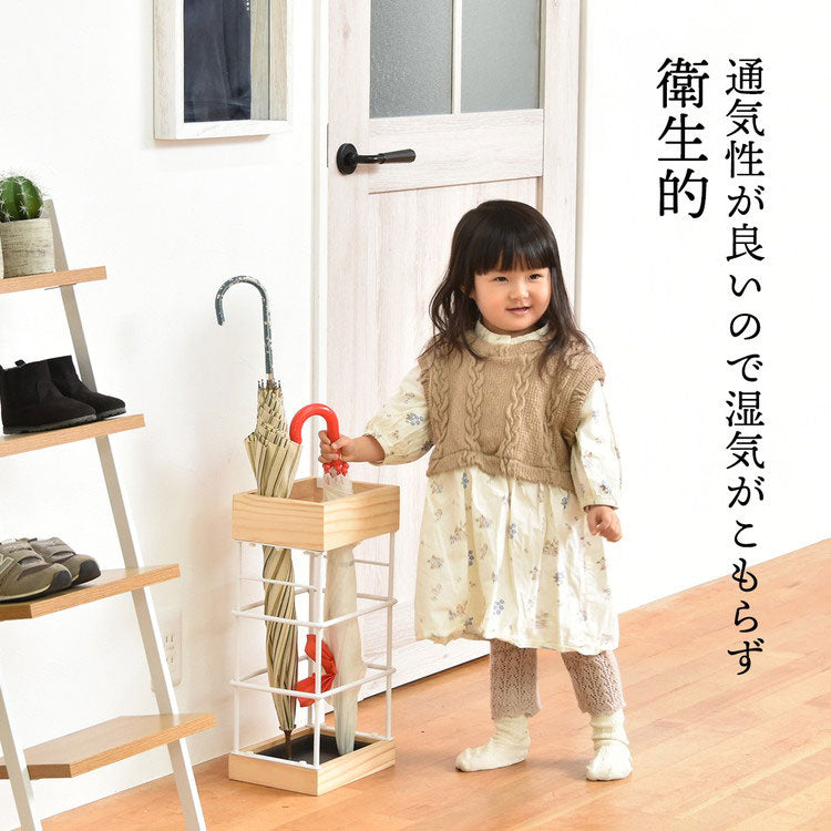 傘立て 傘 玄関 玄関収納 アンブレラスタンド 雨 折りたたみ傘 玄関インテリア 玄関家具 天然木 ナチュラル 省スペース(代引不可)