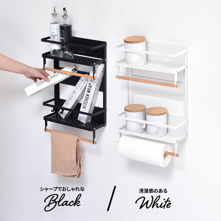 Marche マグネット キッチンペーパー&タオルホルダー (大) キッチン マグネット 収納 収納アイテム キッチン収納 オシャレ シンプル スタイリッシュ スチール(代引不可)