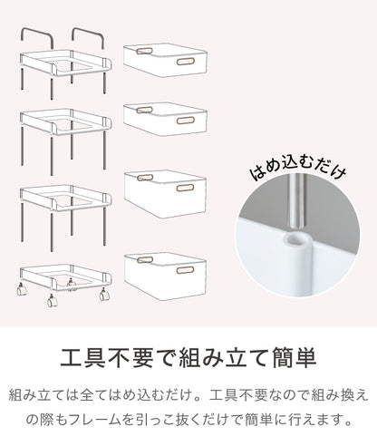 韓国風 ワゴン キッチン 事務に便利な 5段 ONLS0134 リビング収納 W 270 × D 365 × H 700 mm キッチンワゴン キャスター付き 引き出し収納ボックス チェストワゴン 収納(代引不可)