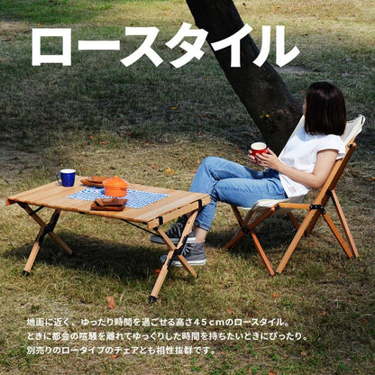 専用バッグ付き 天然木 キャンプテーブル 幅120 奥行き60 キャンプ テーブル 木製 コンパクト 折りたたみ 工具不要 木製 おしゃれ ナチュラル 木目調 おしゃれ 北欧 レジャー アウトドア(代引不可)