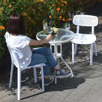 LUCCA ガーデンチェアー ガーデンチェア チェア アンティーク おしゃれ プラスチック 樹脂 軽量 持ち運び チェアー アウトドア 北欧(代引不可)