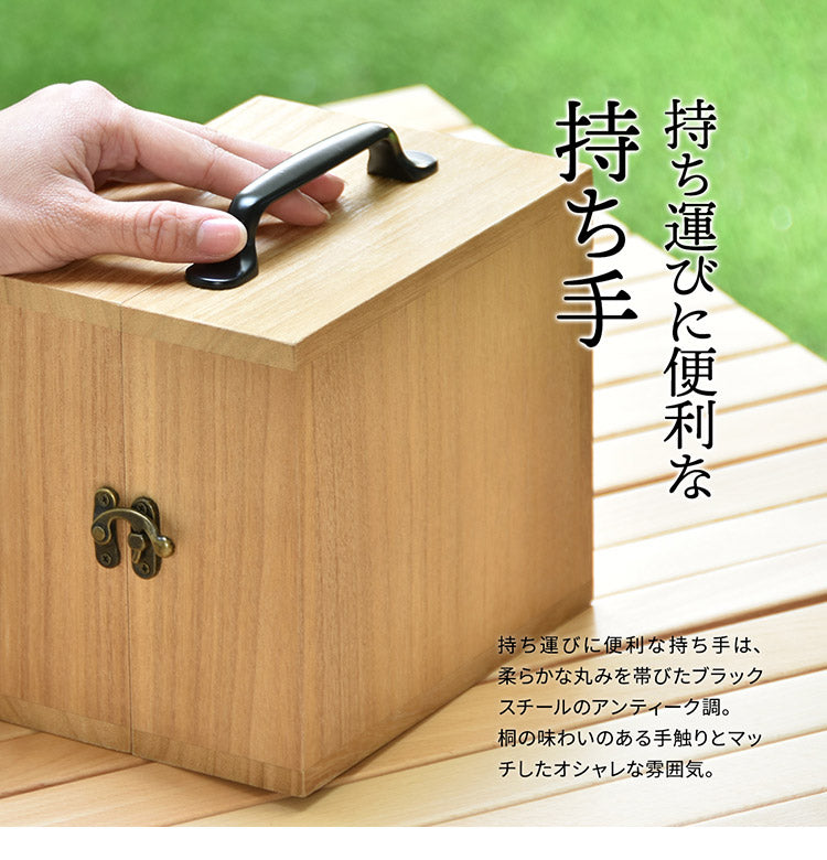 アウトドア スパイスボックス ナチュラル キッチン 持ち運び 天然木 おしゃれ 収納 小物 調味料 カトラリー(代引不可)