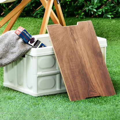 Asoby 天板付き 収納 折りたたみ ボックス 50L ケース キャンプ アウトドア レジャー コンテナボックス ストレージ 折り畳み キャンプ アウトドア 衣装ケース(代引不可)