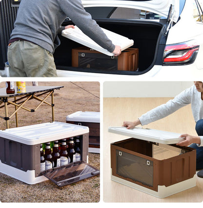 Asoby コンテナボックス サイド扉 スタッキング可能 幅52.5cm Asoby 上蓋ロック 衣類ケース コンテナボックス ストレージ 折り畳み キャンプ アウトドア(代引不可)