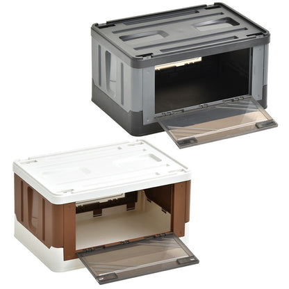 Asoby コンテナボックス サイド扉 スタッキング可能 幅52.5cm Asoby 上蓋ロック 衣類ケース コンテナボックス ストレージ 折り畳み キャンプ アウトドア(代引不可)