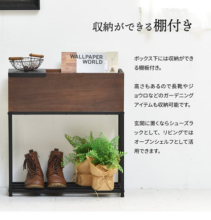 【5%OFF】プランター 長方形 幅55cm  桐の天然木のプランタースタンド LID W550×D220×H600mm プランターラック サイドテーブル 植物スタンド プランターカバー プランターシェルフ 鉢植えラック 鉢カバー(代引不可)