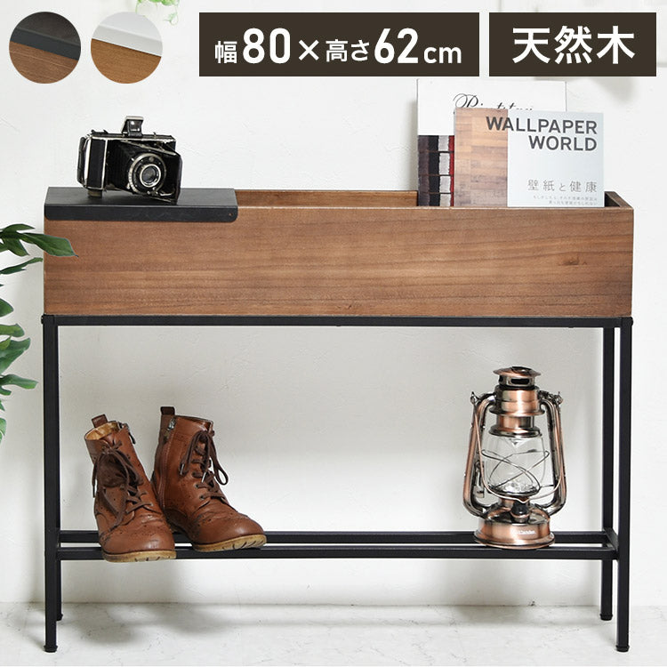 プランター 長方形 幅80cm  桐の天然木のプランタースタンド LID W800×D160×H620mm プランターラック サイドテーブル 植物スタンド プランターカバー プランターシェルフ 鉢植えラック 鉢カバー(代引不可)