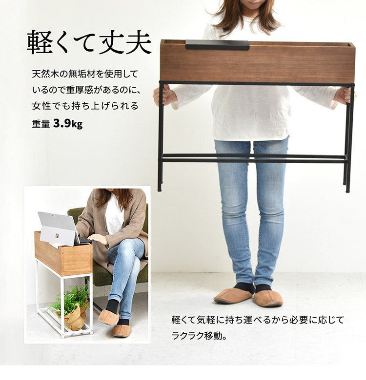 プランター 長方形 幅80cm  桐の天然木のプランタースタンド LID W800×D160×H620mm プランターラック サイドテーブル 植物スタンド プランターカバー プランターシェルフ 鉢植えラック 鉢カバー(代引不可)