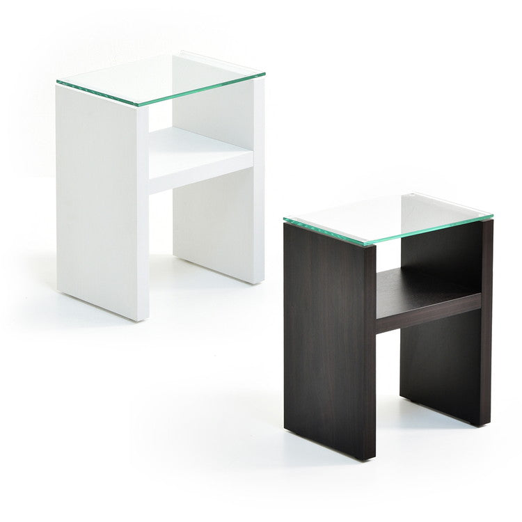 ガラス サイドテーブル ナイトテーブル スリム お洒落 ベッドサイドテーブル ミニテーブル ディスプレイラック 飾り棚 リビング 寝室 一人暮らし 新生活(代引不可)