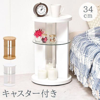 サイドテーブル キャスター付き ガラス ナイトテーブル ガラステーブル 木製テーブル ガラスサイドテーブル ソファサイドテーブル ベッドサイドテーブル ナイトテーブル(代引不可)