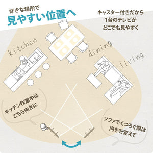 キャスター付きテレビスタンド Alloy 13~42型対応・高さ調節&移動ラクラクテレビスタンド キャスター付き 高さ調節 13型対応 42型対応 VESA対応 オフィス用テレビスタンド