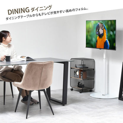 テレビスタンド Circle 32~65型対応・首振り×円形強化ガラスベースの上質デザインテレビスタンド 首振り機能付き 角度調整可能 左右90度回転 32型対応 65型対応 VESA対応