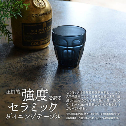 ダイニング ダイニングテーブル 100cm セラミック 強化ガラス ガラス ガラスセラミック 異素材 宇宙 マーズ ムーン シンプル 円形 ラウンド ラウンドテーブル(代引不可)