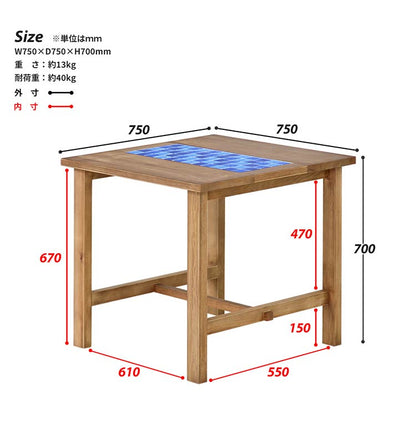 ダイニングテーブル PUDDLE 幅75 コンパクト テーブル 机 奥行き75 キッチン 机 食卓 四角 おしゃれ 北欧 西海岸 2人 二人 台所 セラミック 陶磁器 ヴィンテージ(代引不可)