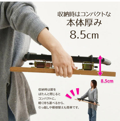 テーブル 折り畳み式 おりたたみテーブル おりたたみ式 ナチュラル 天然木 シンプル オシャレ 細身 アイアン ブラック ホワイト ナチュラルインテリア 省スペース(代引不可)