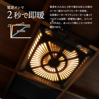 ウォールナット柄シート ハイコタツ幅135 UKT-1369WN コタツ コタツ布団 敷き布団 掛け布団 コタツテーブル コタツチェア ダイニングコタツ ローテーブル ダイニング 暖冬 冬 暖房(代引不可)