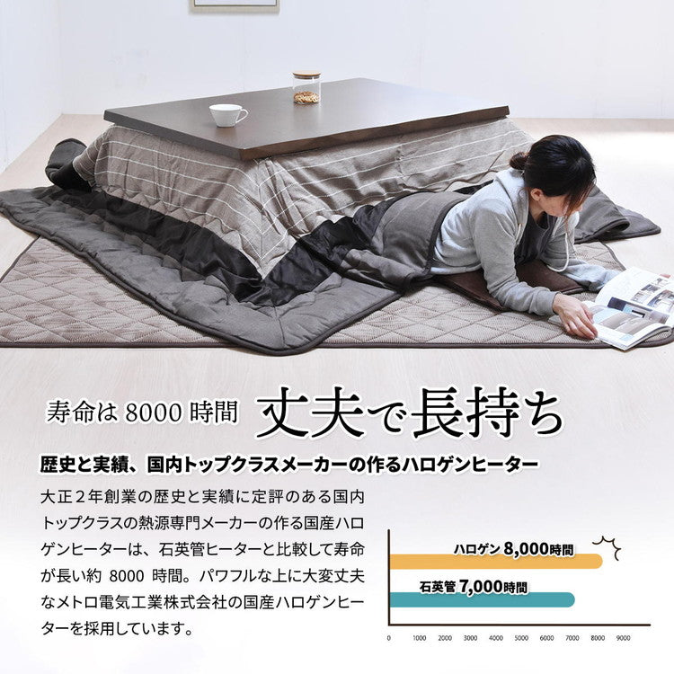 栓柄転写 コタツ幅120【ナチュラル】 ライフ コタツ コタツ布団 敷き布団 掛け布団 コタツテーブル コタツチェア ダイニングコタツ ローテーブル ダイニング 暖冬 冬 暖房(代引不可)