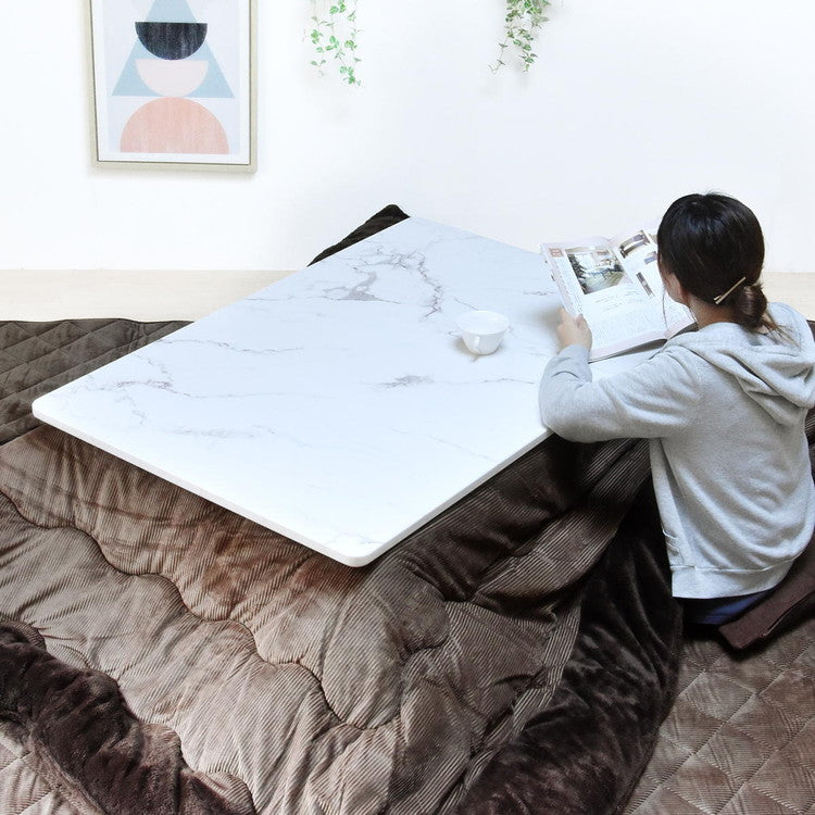 大理石柄シート コタツ幅120 ロイス コタツ コタツ布団 敷き布団 掛け布団 コタツテーブル コタツチェア ダイニングコタツ ローテーブル ダイニング 暖冬 冬 暖房(代引不可)