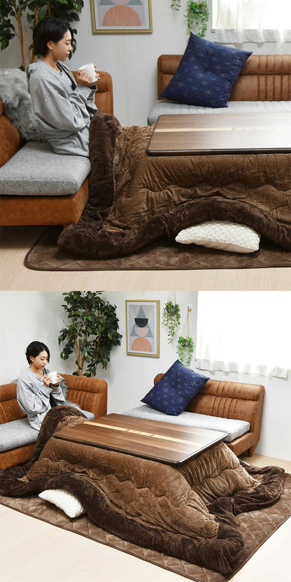 コタツ掛敷布団セット (幅105~120用) ブラウン UKL-548 コタツ コタツ布団 敷き布団 掛け布団 コタツテーブル コタツチェア ダイニングコタツ ローテーブル ダイニング 暖冬 冬 暖房(代引不可)