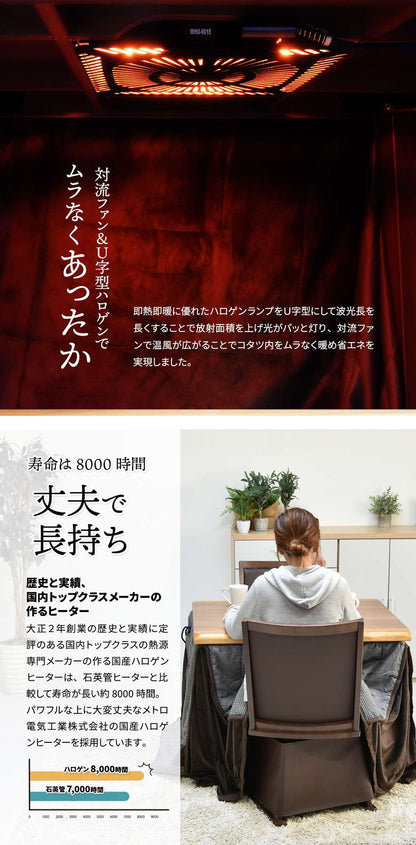 ウォールナット突板 ハイコタツ幅90×奥行75(4点セット) コタツ コタツ布団 敷き布団 掛け布団 コタツテーブル コタツチェア ダイニングコタツ ローテーブル ダイニング 暖冬 冬 暖房(代引不可)