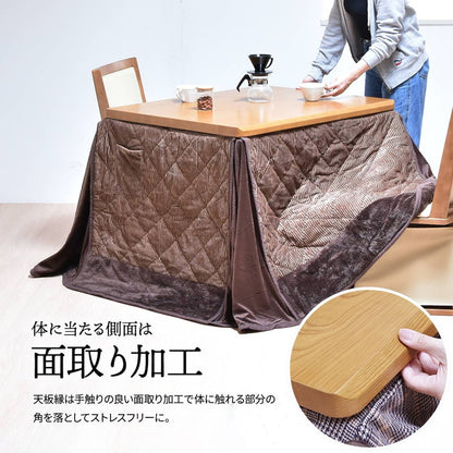 栓柄転写 ハイコタツ幅90×奥行75(3点セット) コタツ コタツ布団 敷き布団 掛け布団 コタツテーブル コタツチェア ダイニングコタツ ローテーブル ダイニング 暖冬 冬 暖房(代引不可)