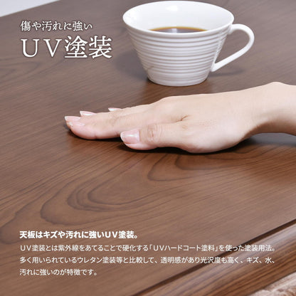 栓柄転写 ハイコタツ幅90×奥行60(コタツと布団2点セット コタツ コタツ布団 敷き布団 掛け布団 コタツテーブル コタツチェア ダイニングコタツ ローテーブル ダイニング 暖冬 冬 暖房(代引不可)