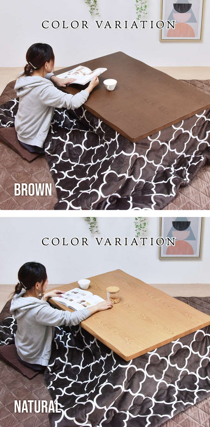 栓柄転写 コタツ幅120(2点セット) コタツ コタツ布団 敷き布団 掛け布団 コタツテーブル コタツチェア ダイニングコタツ ローテーブル ダイニング 暖冬 冬 暖房(代引不可)