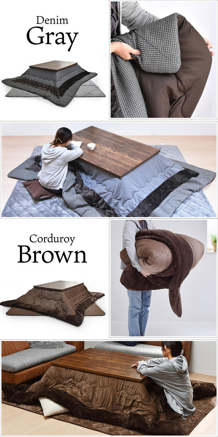 ウォールナット柄シート コタツ幅120(3点セット) コタツ コタツ布団 敷き布団 掛け布団 コタツテーブル コタツチェア ダイニングコタツ ローテーブル ダイニング 暖冬 冬 暖房(代引不可)