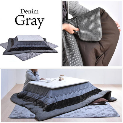 大理石柄シート コタツ幅120(3点セット) コタツ コタツ布団 敷き布団 掛け布団 コタツテーブル コタツチェア ダイニングコタツ ローテーブル ダイニング 暖冬 冬 暖房(代引不可)