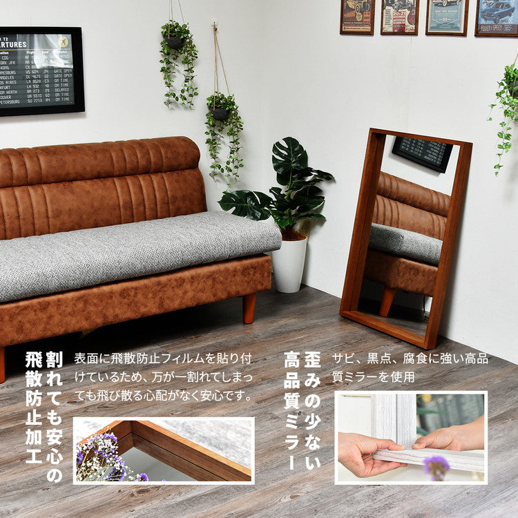 鏡 壁掛け 天然木 四角 木製 アンティーク ナチュラル モダン 北欧 ヴィンテージ おしゃれ ミラー 全身鏡 姿見 ウォールミラー ボックスミラー 壁掛け鏡 吊り下げ鏡 かがみ ミラー 卓上鏡 ZAGA ザガ ドア掛け 床置き (代引不可)