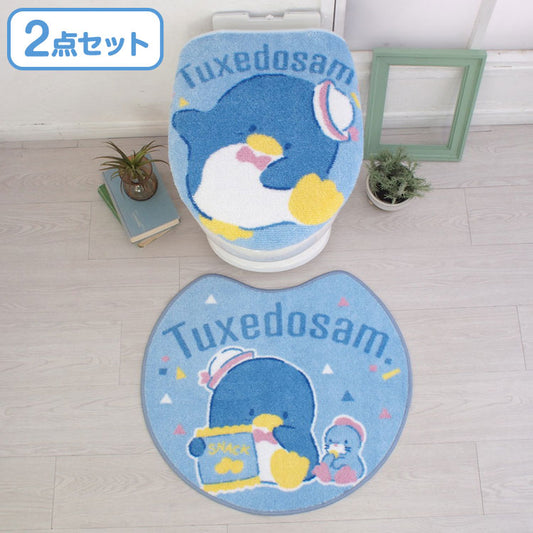 タキシードサム トイレ2点セット トイレタリー トイレフタカバー トイレマット 温水洗浄便座用 トイレカバー キャラクター ペンギン サンリオ おしゃれ インテリア かわいい 北欧 トイレ 洗面(代引不可)