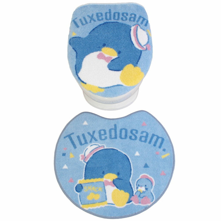 タキシードサム トイレ2点セット トイレタリー トイレフタカバー トイレマット 温水洗浄便座用 トイレカバー キャラクター ペンギン サンリオ おしゃれ インテリア かわいい 北欧 トイレ 洗面(代引不可)