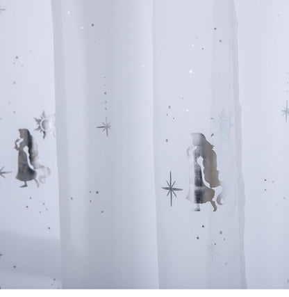 ラプンツェル 幅100cm×丈133cm レース カーテン 2枚セット UVカット率99.9% 外から見えにくい キャラクター ディズニー プリンセス Disney Disney Princess 公式 正規ライセンス品(代引不可)