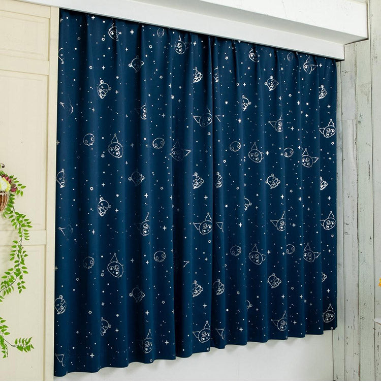 クロミ キラキラ 遮光 幅100×丈135cm カーテン 2枚セット 正規ライセンス品 公式 サンリオ SANRIO クロミちゃん バク マイメロディ マイメロ キャラクター 女の子 キッズ かわいい おしゃれ(代引不可)