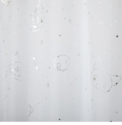 レースカーテン 2枚セット クロミ 幅100×丈133cm UVカット率99.9% 外から見えにくい キャラクター グッズ 正規ライセンス品 公式 サンリオ SANRIO クロミちゃん バク マイメロディ マイメロ(代引不可)