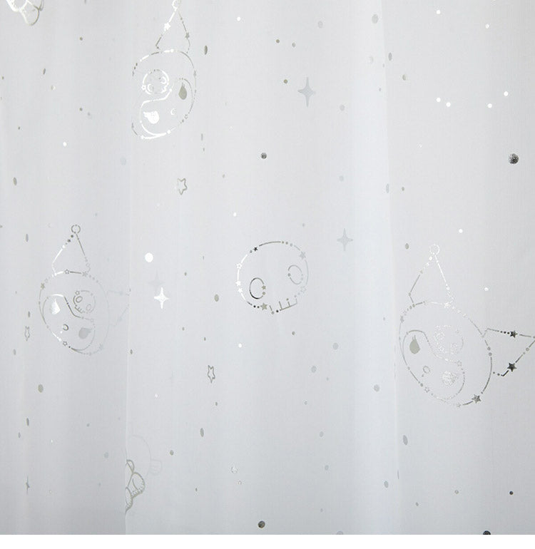 レースカーテン 2枚セット クロミ 幅100×丈176cm UVカット率99.9% 外から見えにくい キャラクター グッズ 正規ライセンス品 公式 サンリオ SANRIO クロミちゃん バク マイメロディ マイメロ(代引不可)