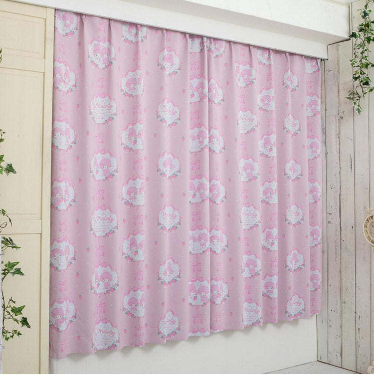 マイメロディ&マイスウィートピアノ 幅100cm×丈135cm 遮光 2枚セット キャラクター 正規ライセンス品 公式 ピアノ 子供 女の子 かわいい おしゃれ リボン my melody マイメロ サンリオ カーテン(代引不可)